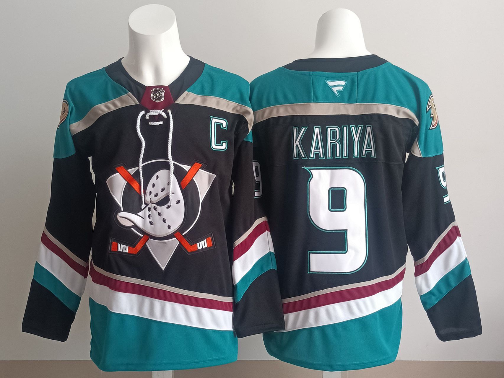 Men Anaheim Ducks #9 Kariya Black Throwback 2025 NHL Jersey style 001